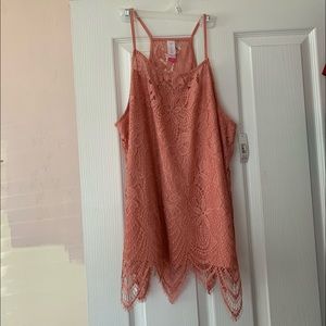 Brand new with tag Scallop lace tank juniors xxl